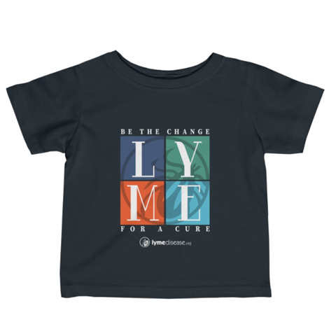 Be The Change For A Lyme Disease Cure Black Infant Fine Jersey Tee