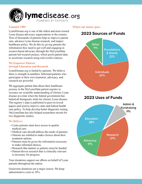 About LymeDisease.org Handout