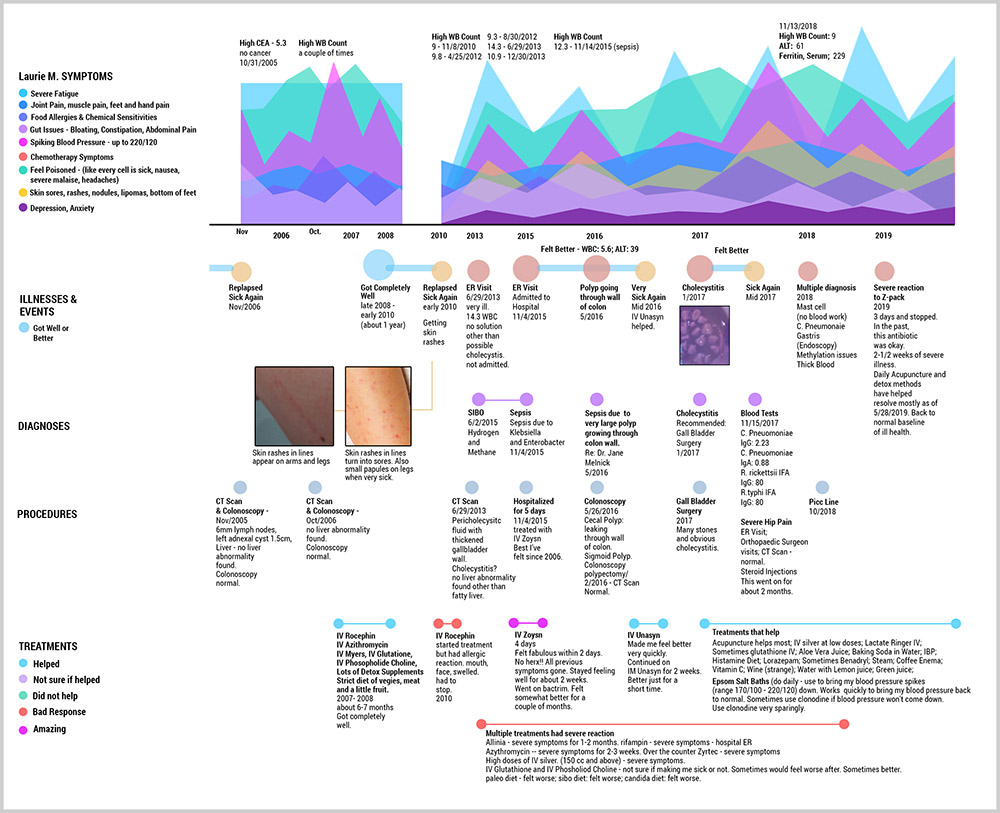 Later years pictorial chart of chronic Lyme disease