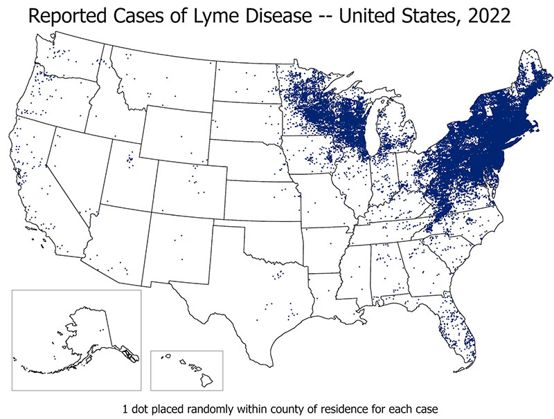 CDC Lyme disease maps
