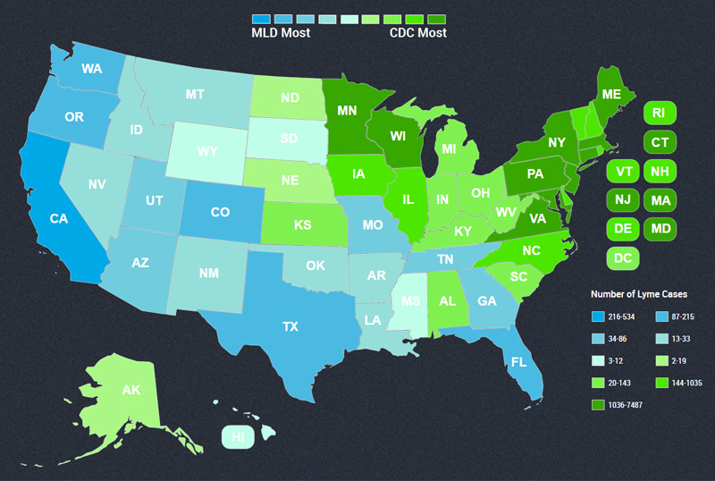 Why are Lyme Disease Cases Missing in the South and West?