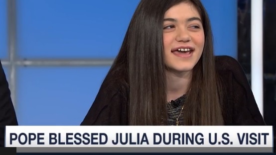 Girl with Lyme Disease blessed by Pope