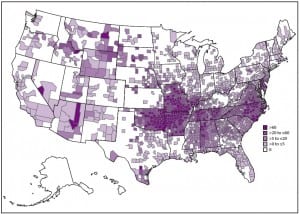 Rickettsia distribution in the United States. (Biggs et al, MMWR Recomm Rep 2016;65(2):1-44)