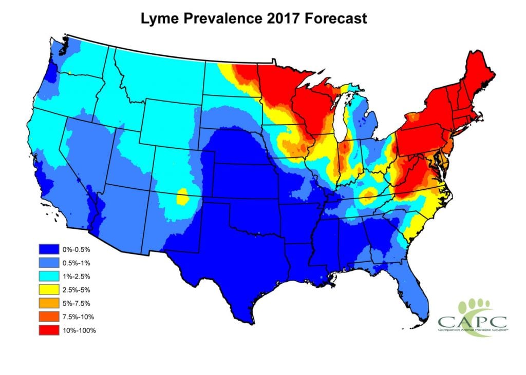 New Lyme Disease Forecast Map Targets Rising Tide Of Ticks