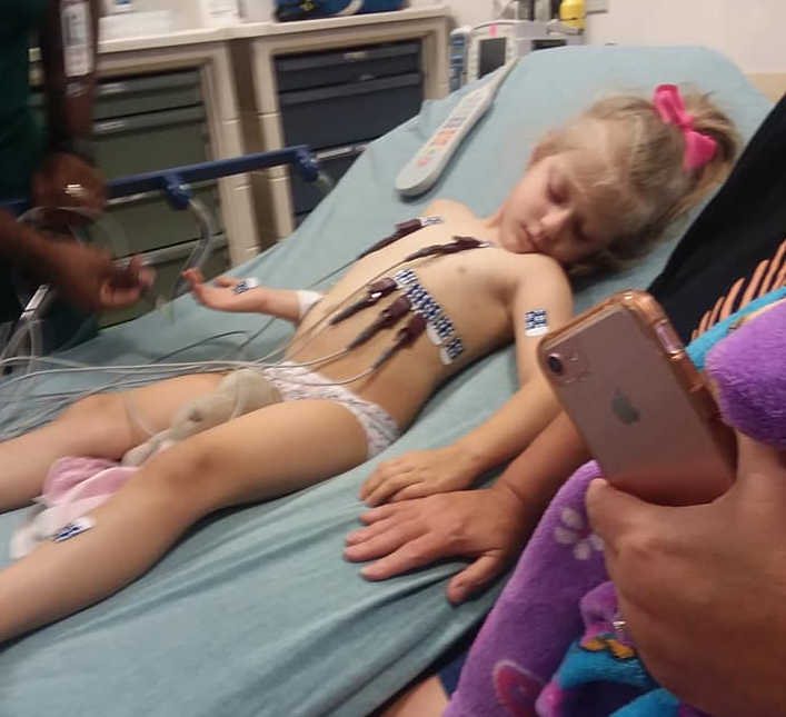 Morgan, a 4 year old hospitalized with Lyme disease