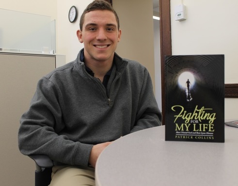 Patrick Collins, '20, who wrote a book about his battle with Lyme disease