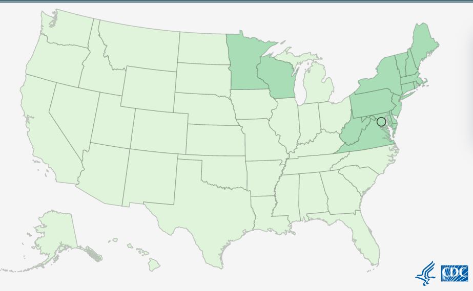 cdc lyme map