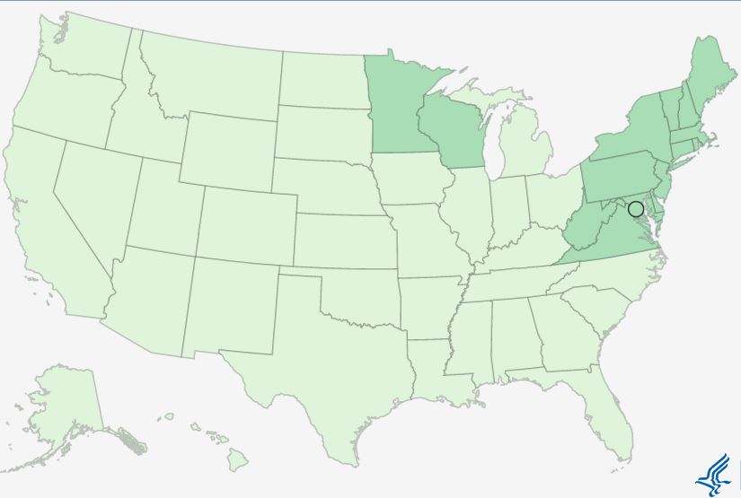 CDC Lyme map
